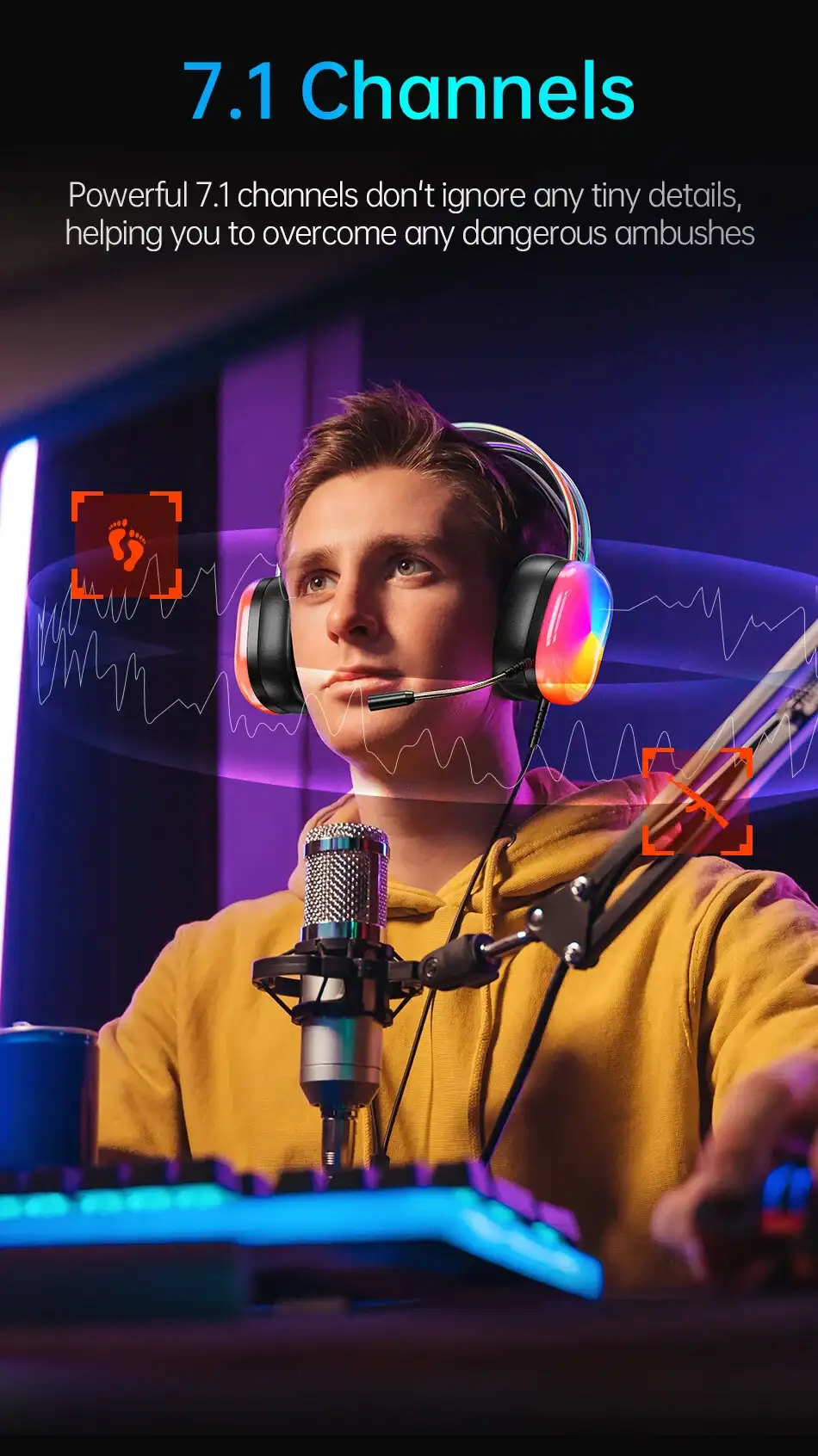 Awei GM11 Pro Gaming Headphone With RGB 1