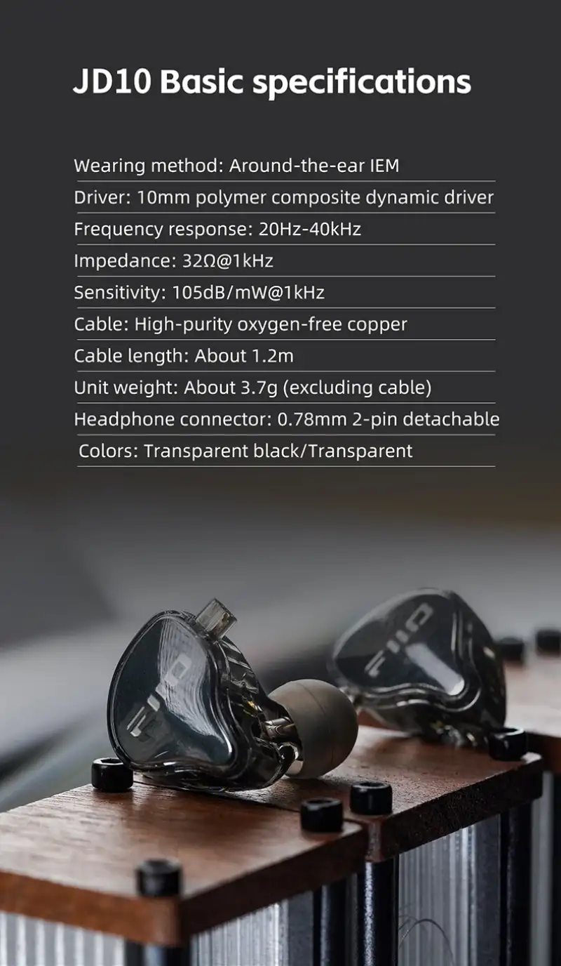 FiiO JD10 Dynamic In Ear Monitors 3