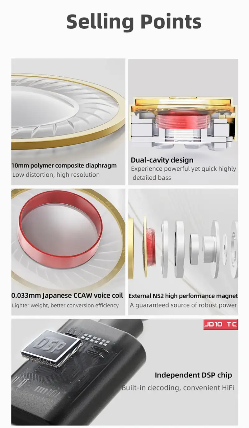 FiiO JD10 Dynamic In-Ear Monitors