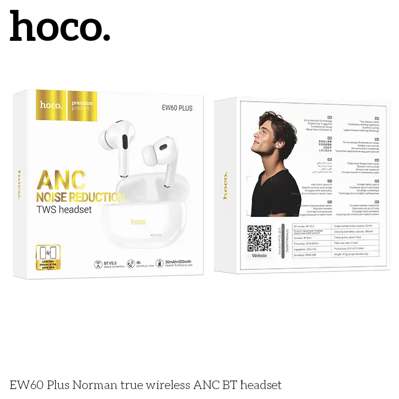 Hoco EW60 Plus ANC TWS Earbuds smart new gadget