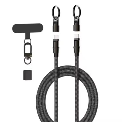 LDNIO LC22C 65W Fast Charging Nylon Lanyard Type-C Data Cable 1.2M