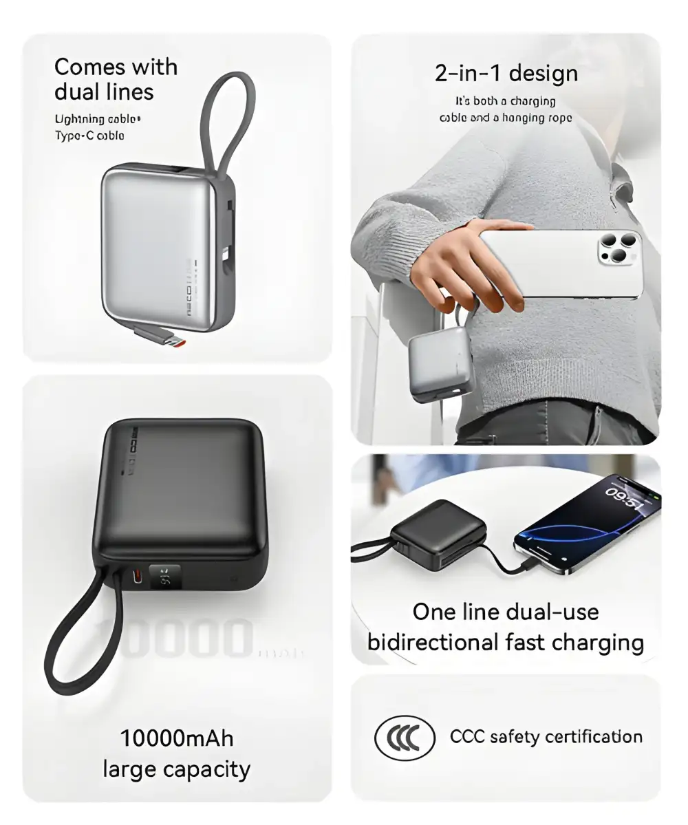 Recci RPB P62 10000mAh 20W Power Bank 1