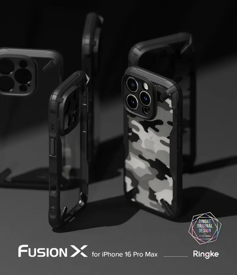 Ringke Fusion X Camo Black Case for iPhone 16 Pro