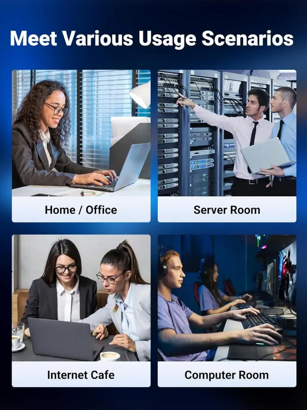 UGREEN 30795 Cat8 Pure Copper Ethernet Cable Braided 10m (Black)