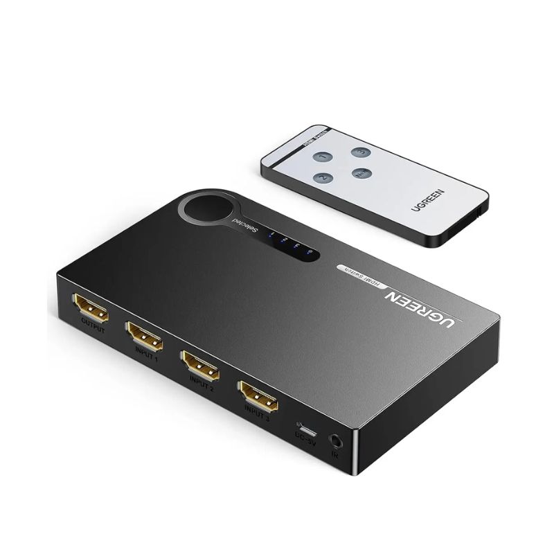 UGREEN 40234 3 In 1 Out 4K HDMI Splitter With IR Remote Control UGREEN 40234 3 In 1 Out 4K HDMI Splitter With IR Remote Control