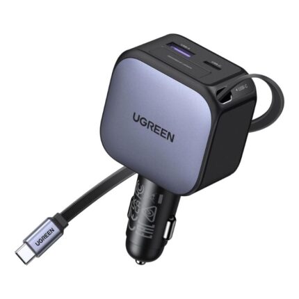 UGREEN EC603 90W Retractable Car Charger With Retractable Cable