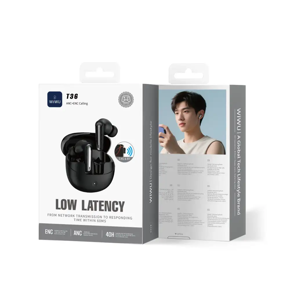 WIWU T36 Low Latency ANC ENC Wireless Earbuds