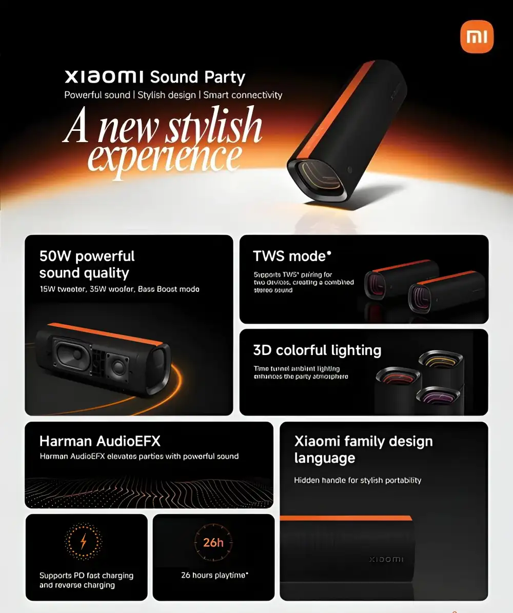 Xiaomi Sound Party 50W Speaker MDZ 39 DB with Harman AudioEFX