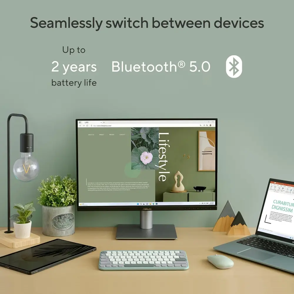 ASUS Marshmallow KW100 Bluetooth Wireless Keyboard Green