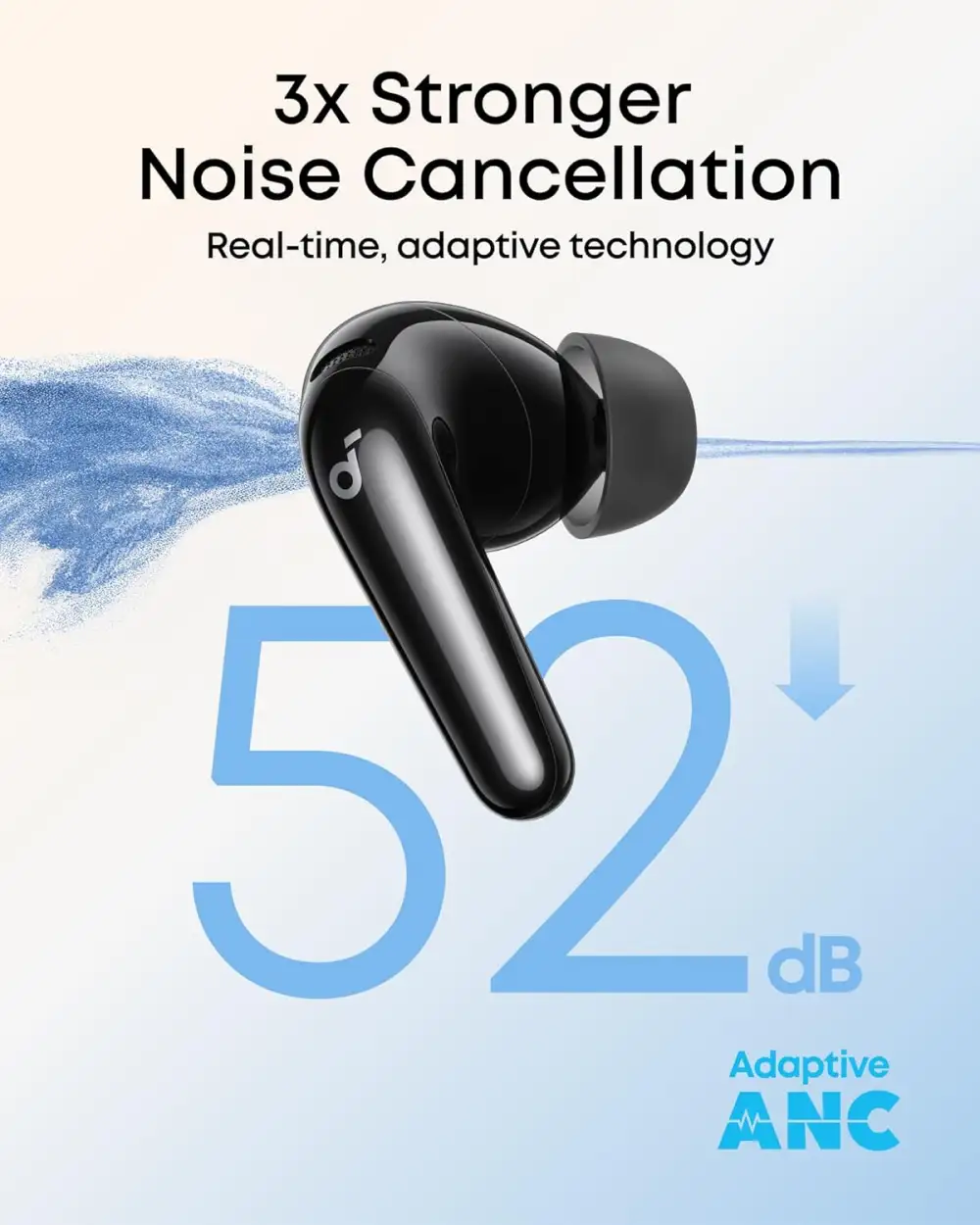 Showcase the Anker Soundcore P31i Wireless Earbuds highlighting their sleek finish and ergonomic in-ear fit.