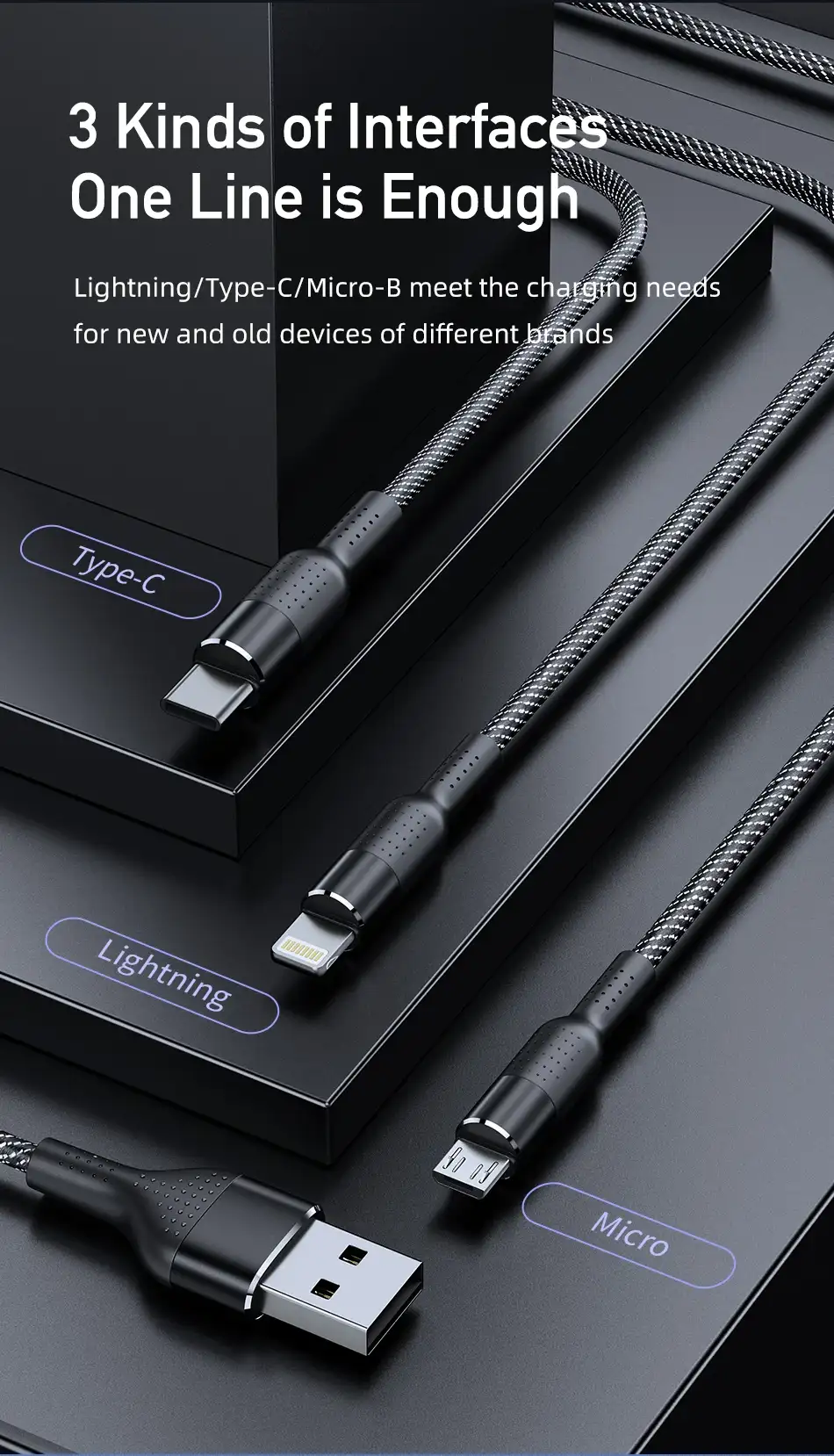 CL-972 supports Type-C, Lightning, and Micro devices