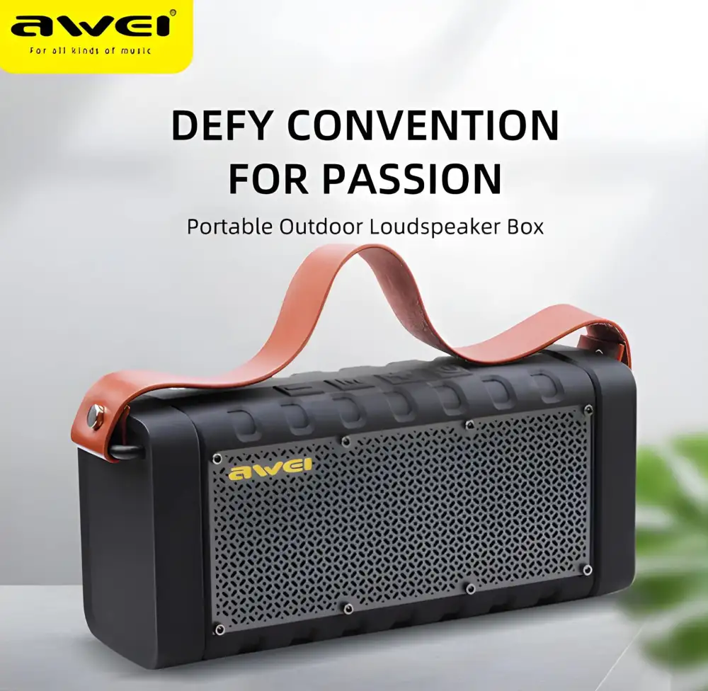 Awei Y668 portable speaker with deep heavy bass