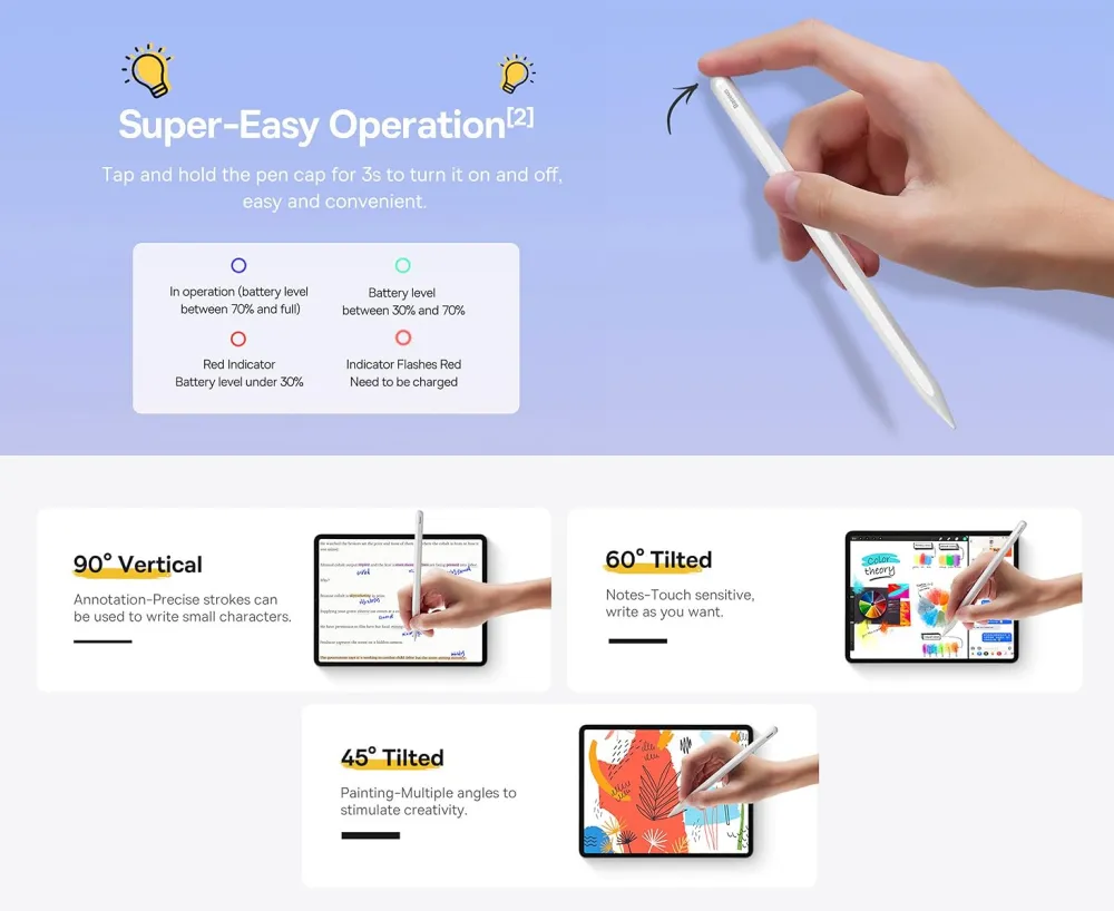 Baseus Smooth Writing 2 Capacitive Stylus Pen for Tablets & Phones