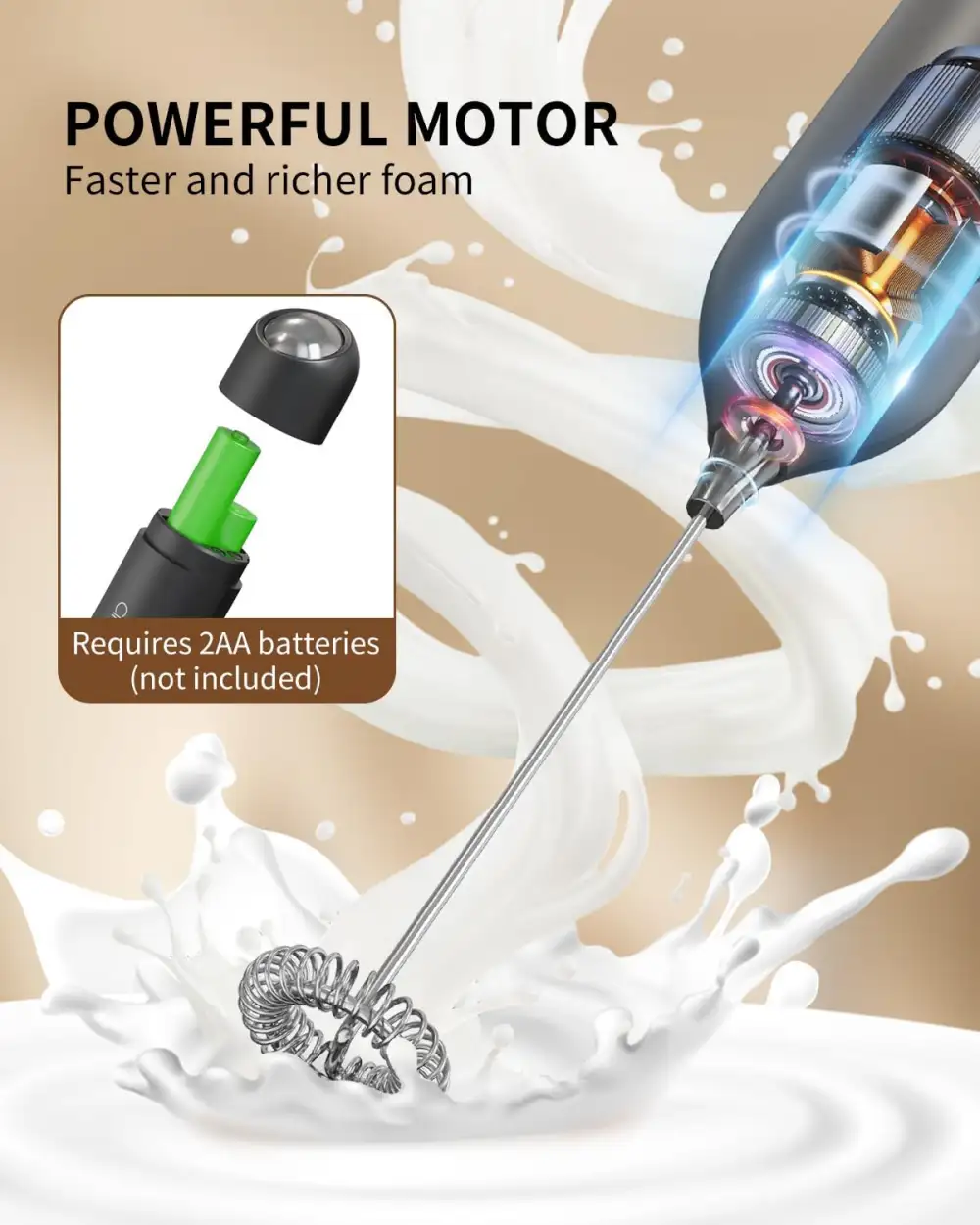 Star Moon Series frother for creamy coffee foam