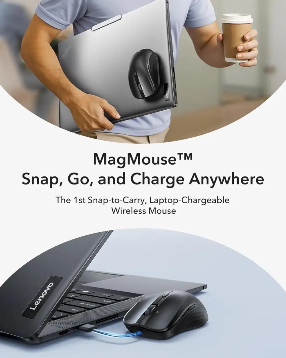 Slim rechargeable mouse for smooth daily productivity