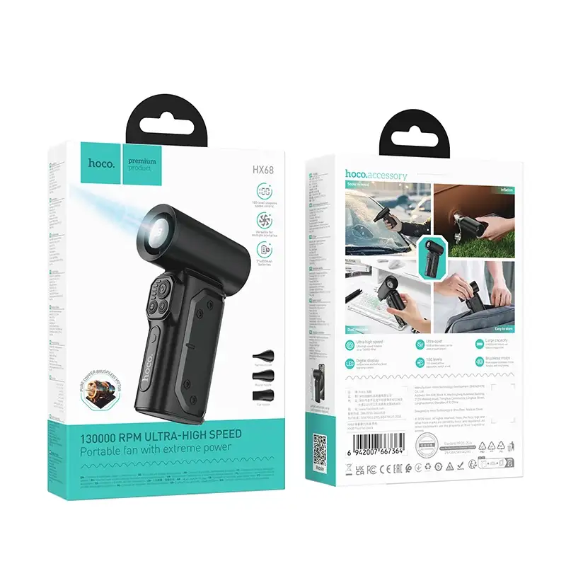 Compact violent turbo fan for powerful cooling anywhere