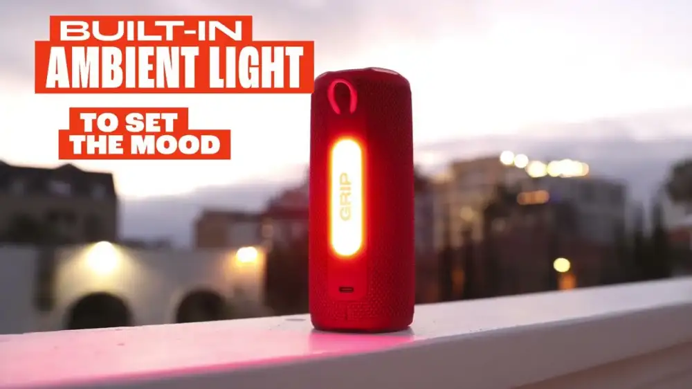 The JBL Grip Compact Bluetooth Speaker delivers rich, clear sound in a portable design, perfect for music lovers on the go.