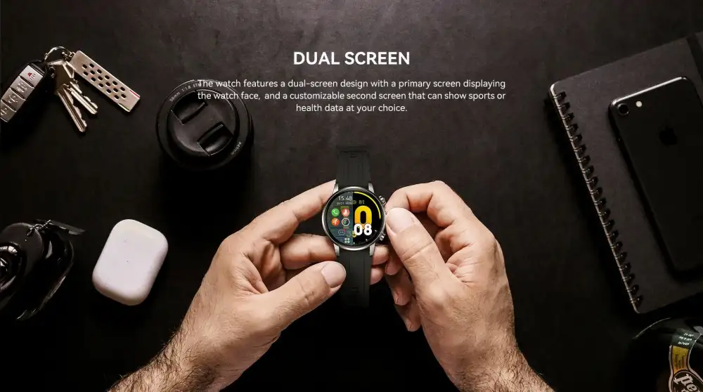 Kr2 stylish smartwatch with advanced health tracking