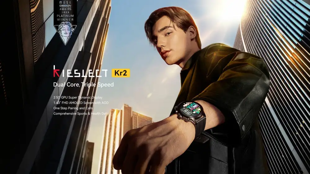Kieslect Kr2 calling smartwatch with vibrant AMOLED