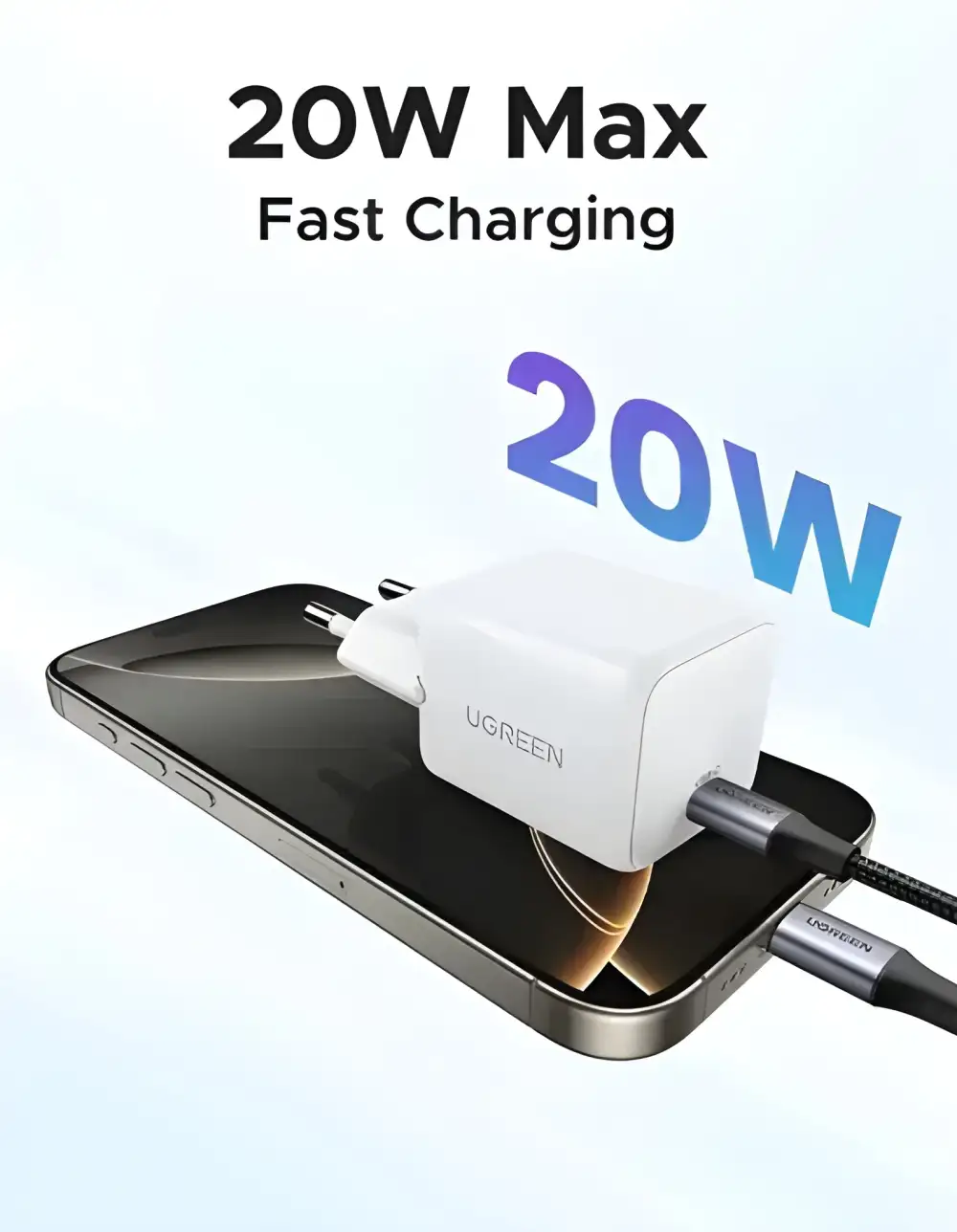 UGREEN X512 20W GaN fast charger with USB-C port