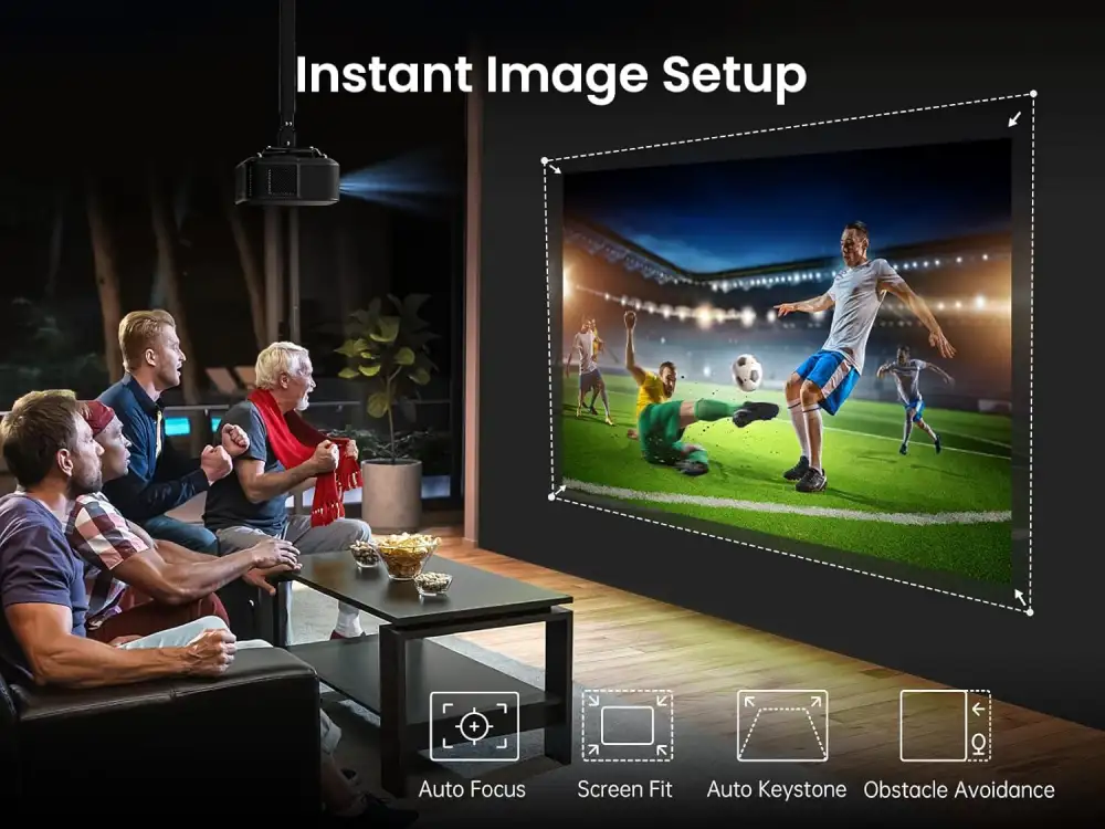 The Yaber K3 projector offers high-resolution display and vivid colors, making it ideal for movies, sports, and gaming at home.