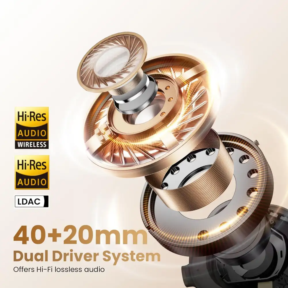 A top-down flat-lay image featuring the headphones,