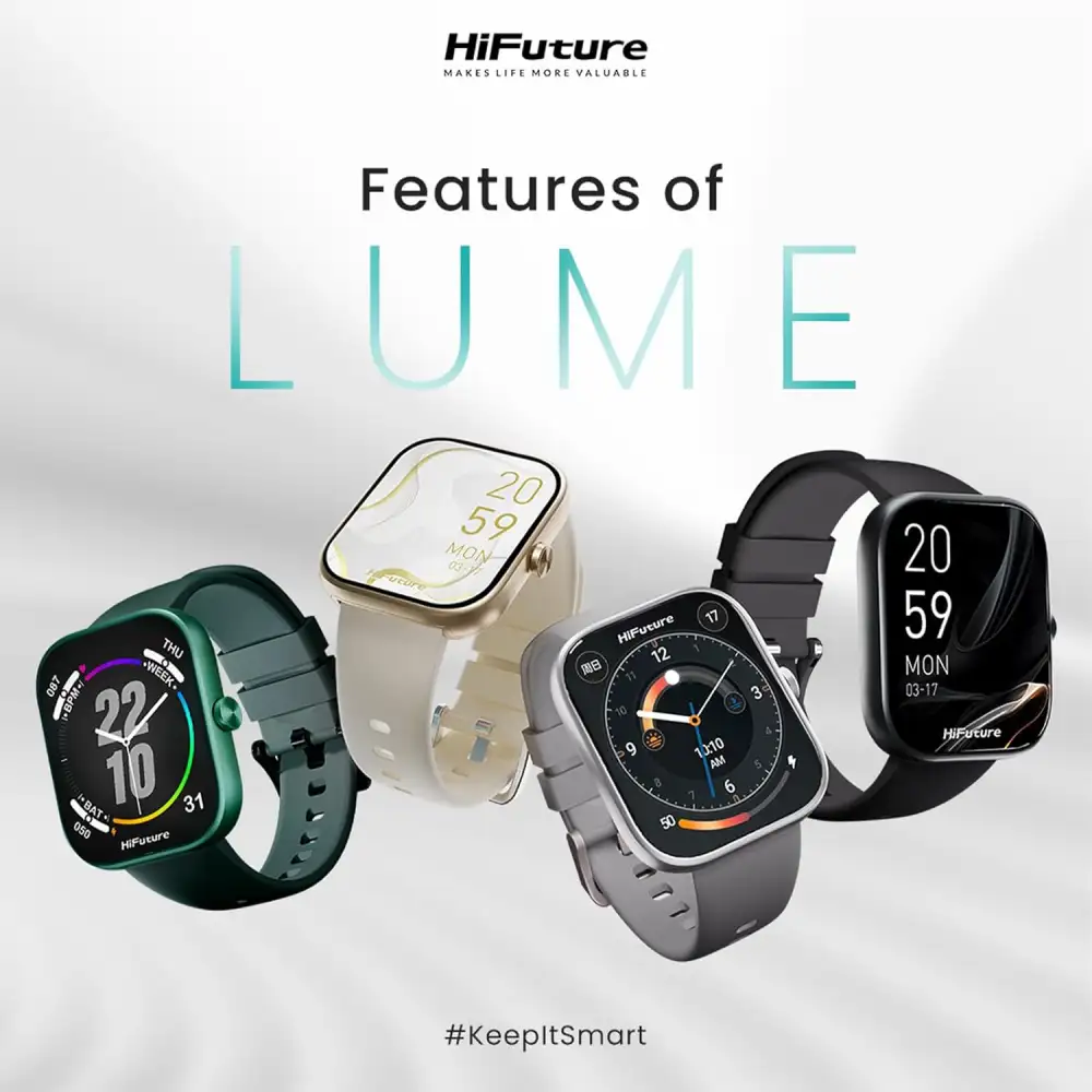 HiFuture Lume Pro smartwatch with bright AMOLED display