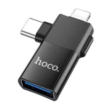 Hoco UA17 2-in-1 iP male/Type-C Male to USB Female Adapter