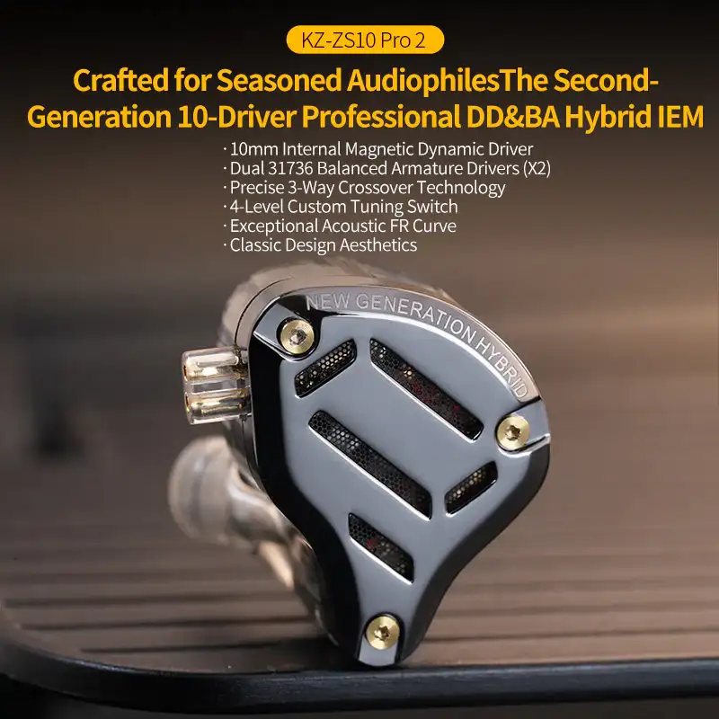 A lifestyle image showing the IEM connected to a DAC or smartphone