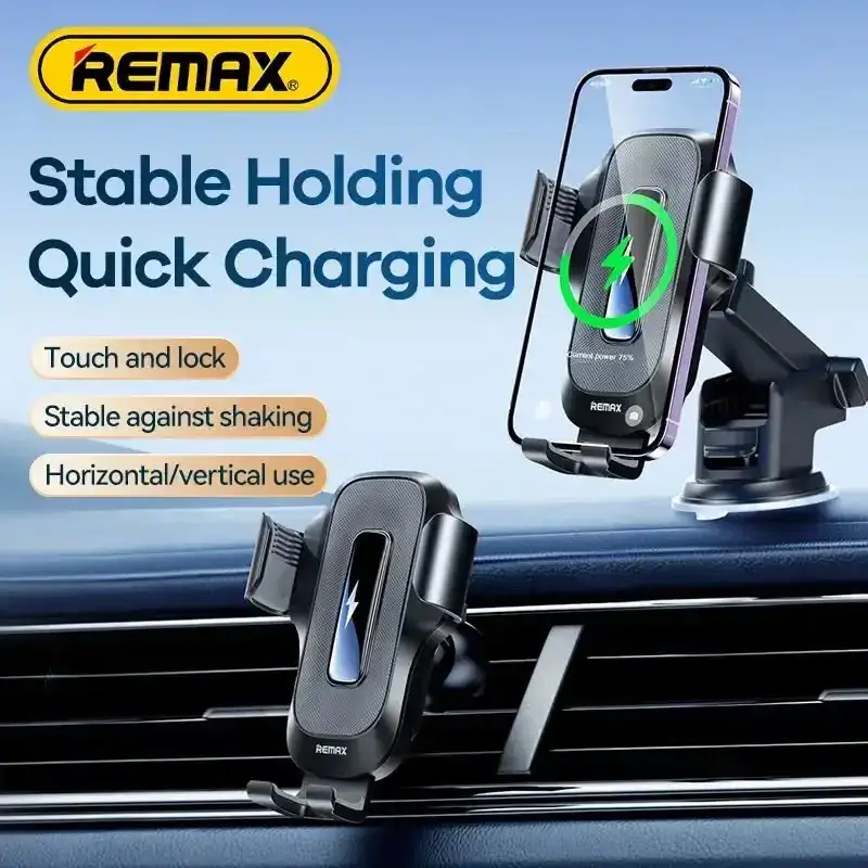 Remax RM-C31 car holder with smart 15W wireless charging