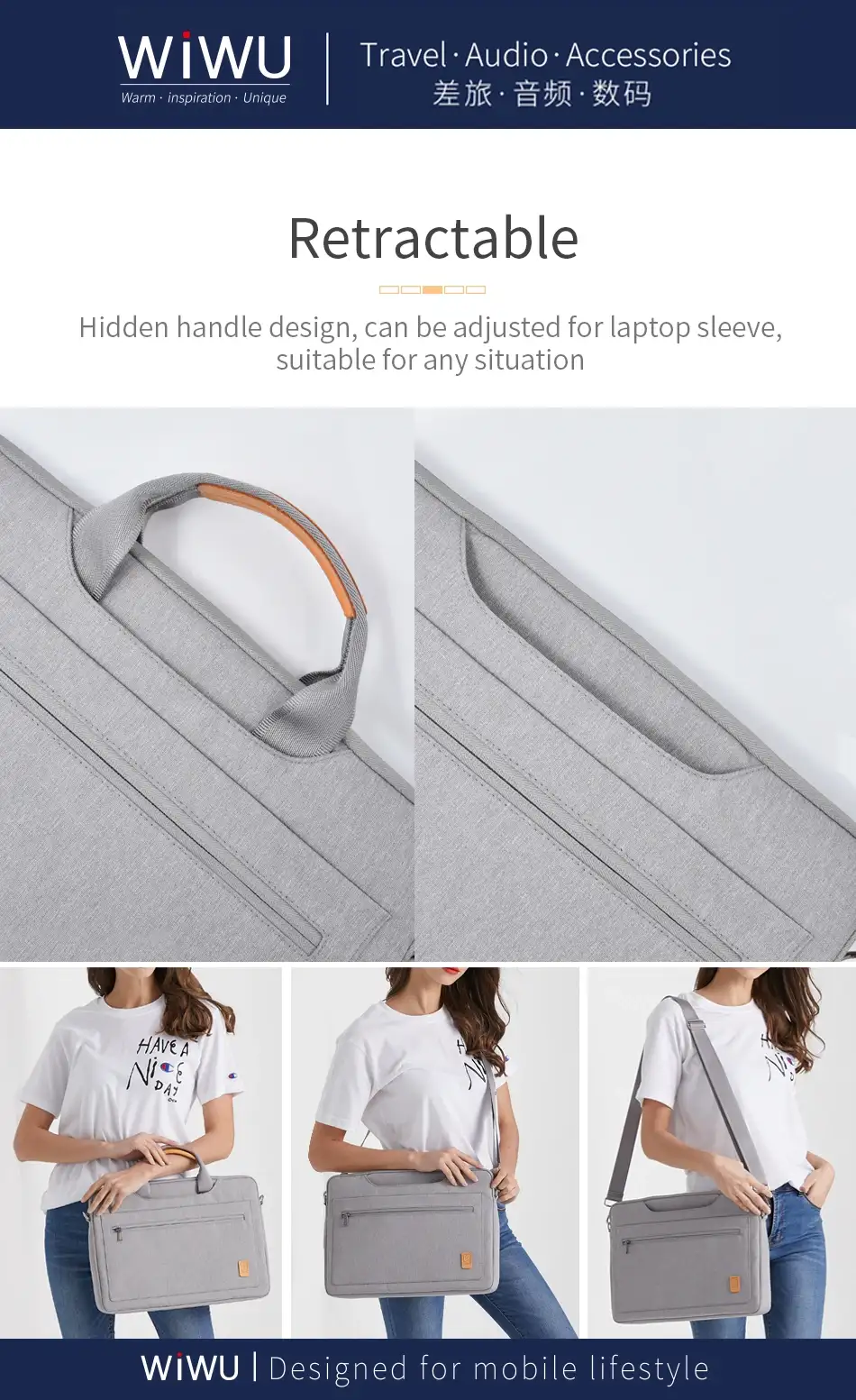 A close-up shot focusing on the water-resistant exterior and cushioned interior,