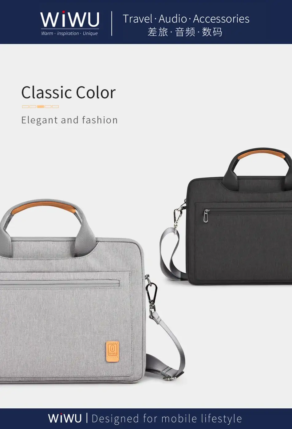 A clean studio shot of the WiWU Pioneer 12.9 Inch Tablet Bag