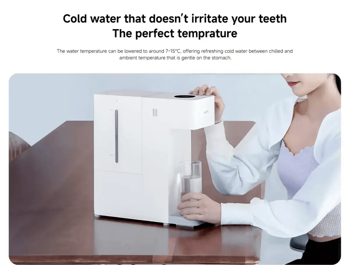 A close-up of the smart control panel showing temperature selection buttons,