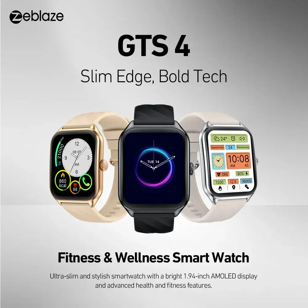 Zeblaze GTS 4 Voice Calling 1.94" HD AMOLED Display SpO2 Smartwatch