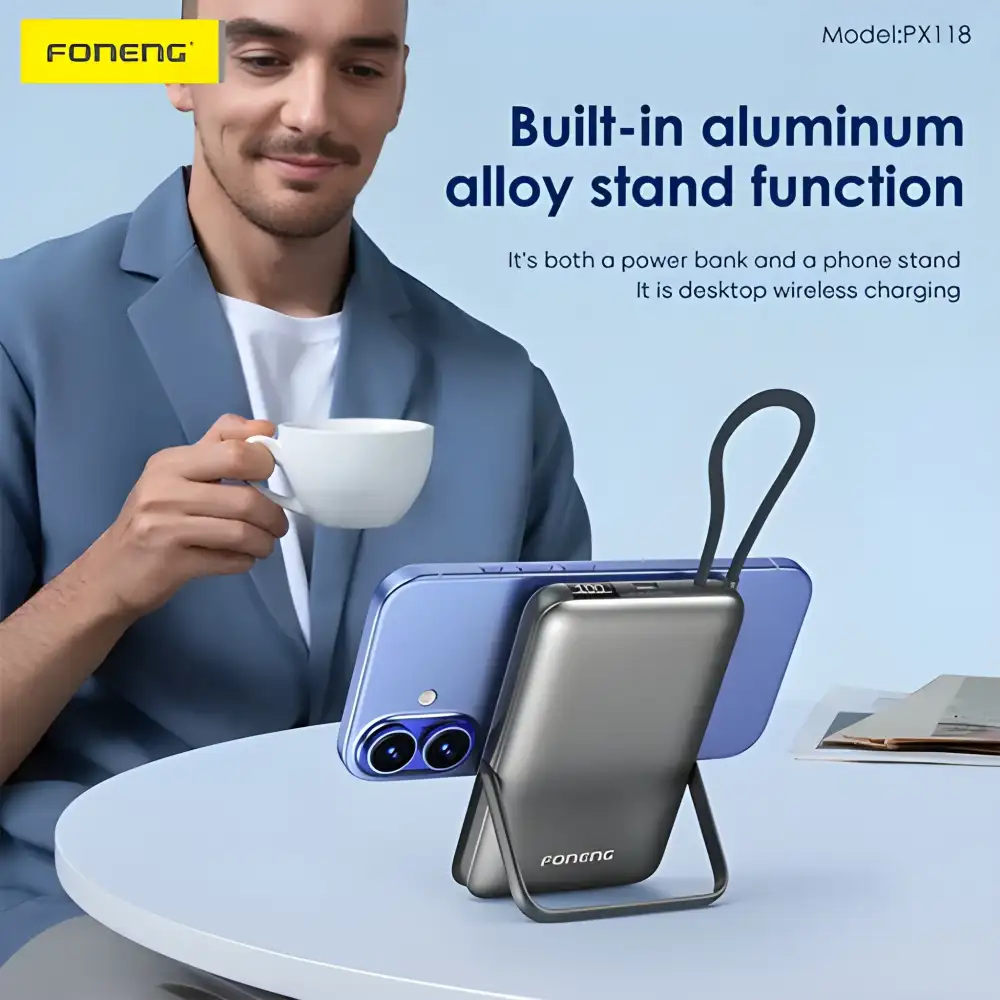 FONENG PX118 10000mAh magnetic wireless power bank