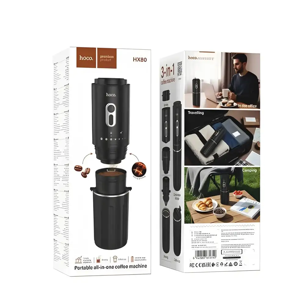 HOCO HX80 portable coffee maker with grinder combo