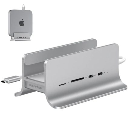 PULWTOP USB C Hub for Mac Mini, 5 in 1USB Hub Adapter Support M.2 NVMe SSD Expand