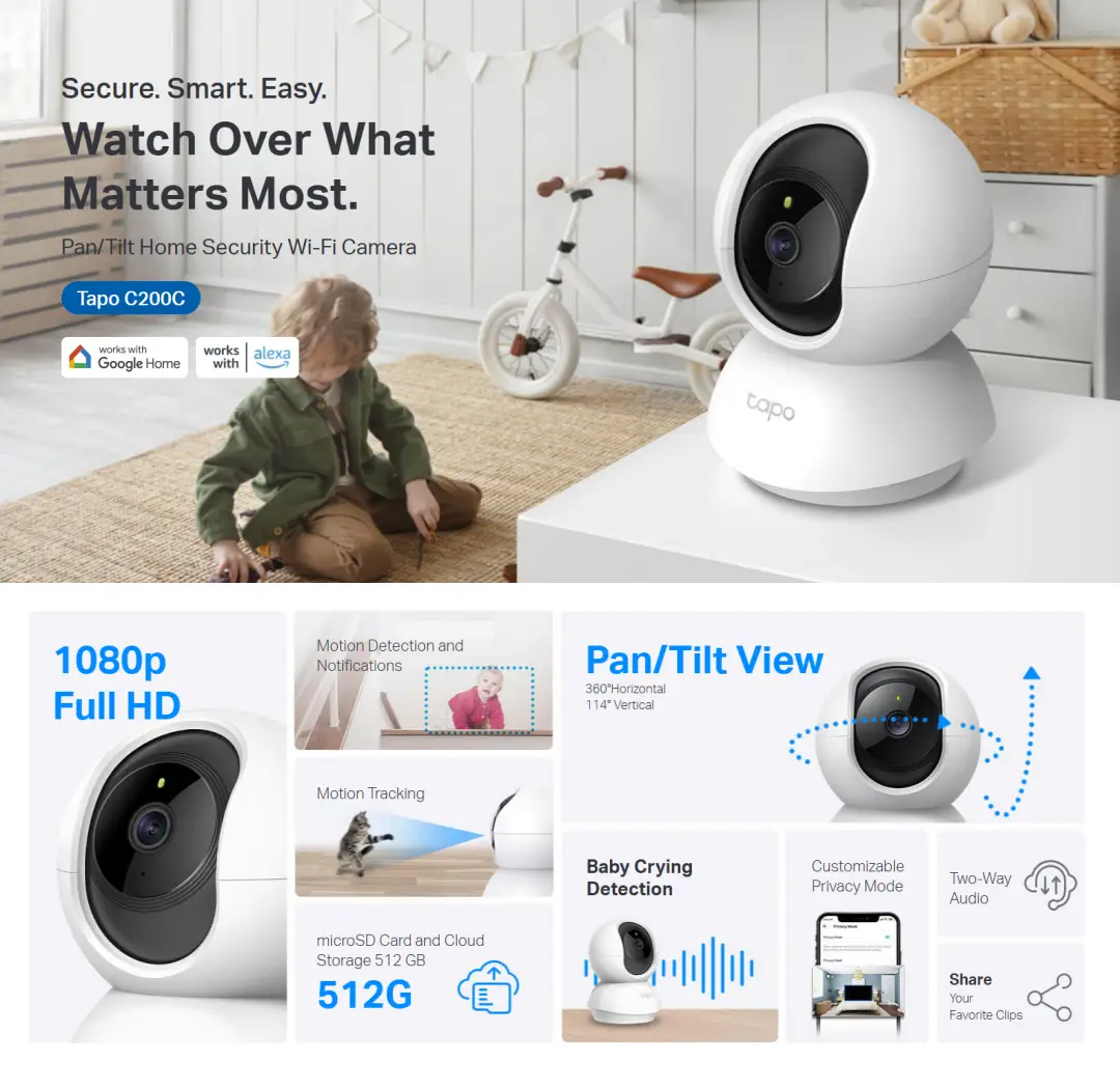 TP Link Tapo C200C 2MP Wi Fi IP Camera 2