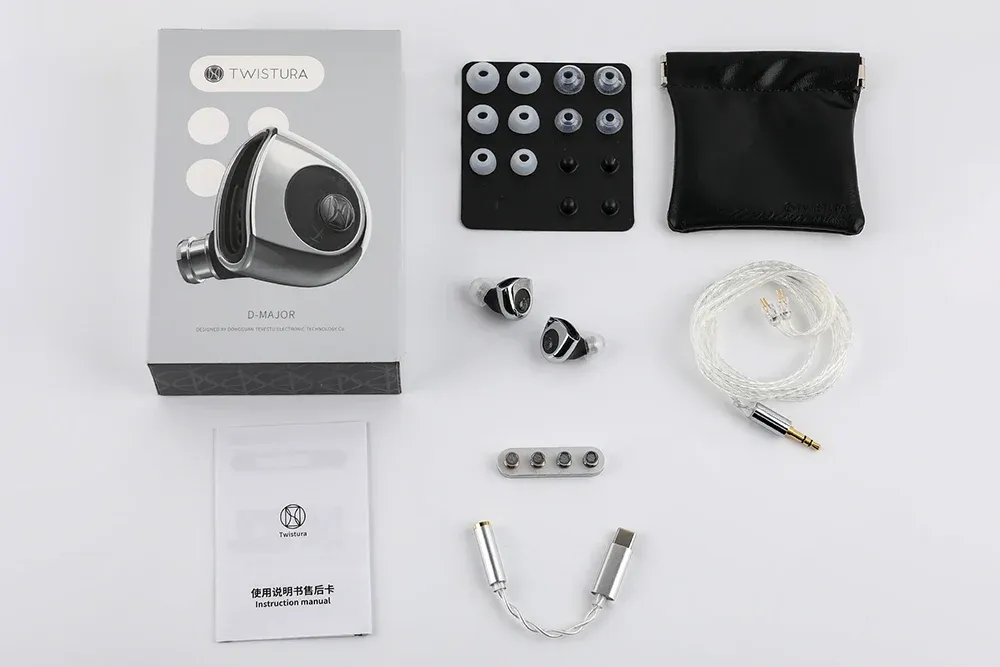 TWISTURA D-Major 10mm Dual-Chamber IEM with 0.78mm 2-pin connector and 3.5mm plug