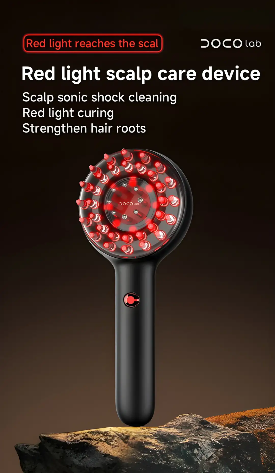 Xiaomi DOCO SC001 electric scalp massage comb design