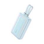 Anker Zolo A1681 20000mAh 30W power bank blue with built-in USB-C cable front view