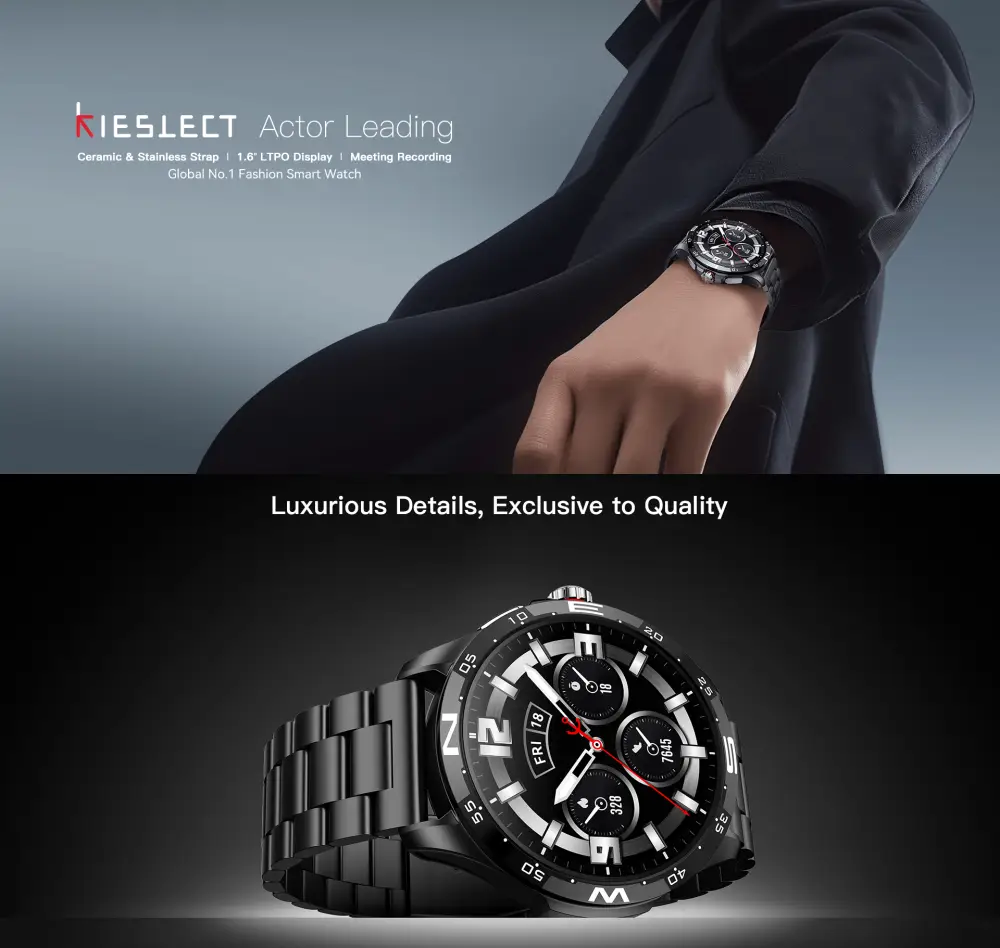 Kieslect Actor Leading BT Calling Smart Watch kieslect-actor-leading-smartwatch-stainless-steel-luxury-design