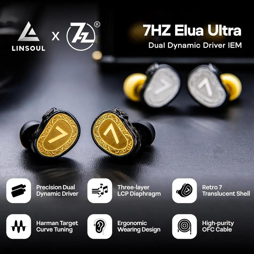 7HZ ELUA ULTRA dual dynamic driver IEM earphones