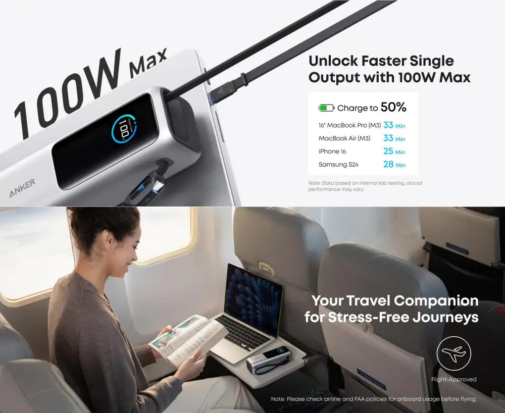 Anker A1695 165W USB-C power bank for laptop