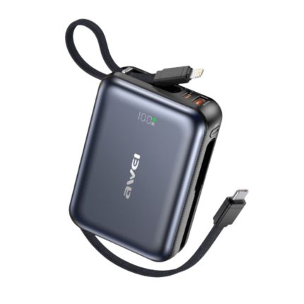 Awei C03 20000mAh 45W Power Bank with Built-in Cables
