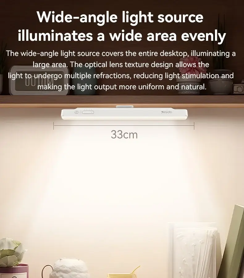 Yesido DH11 Monitor Bar Borderless Wireless Reading Light White