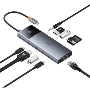 Baseus Metal Gleam Series II 10-in-1 USB Hub with 4K 60Hz HDMI, RJ45 Ethernet and PD 100W