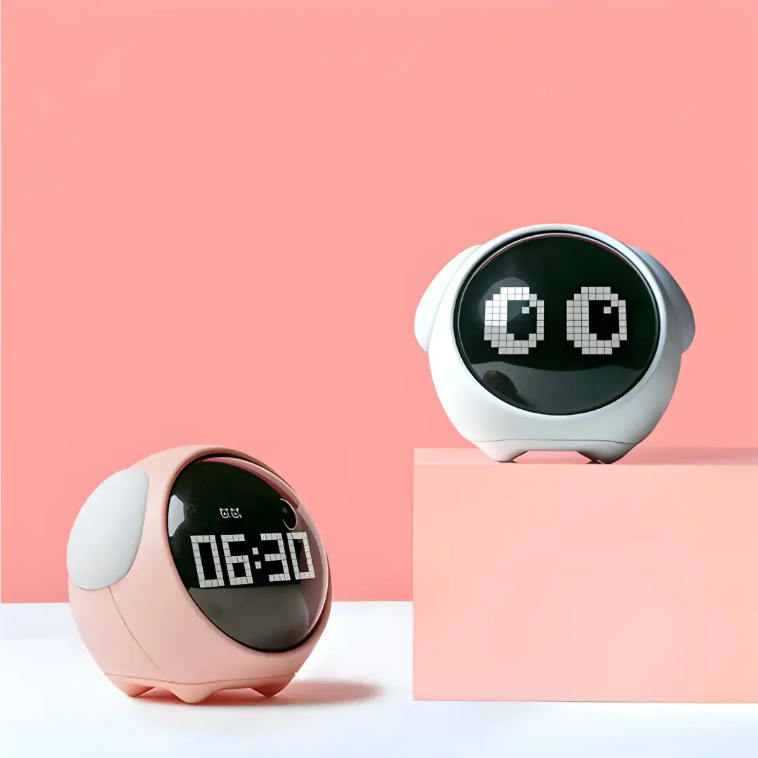 Xiaomi Emoji Pixel Alarm Clock Side View - Smart Bedside Clock in Bangladesh