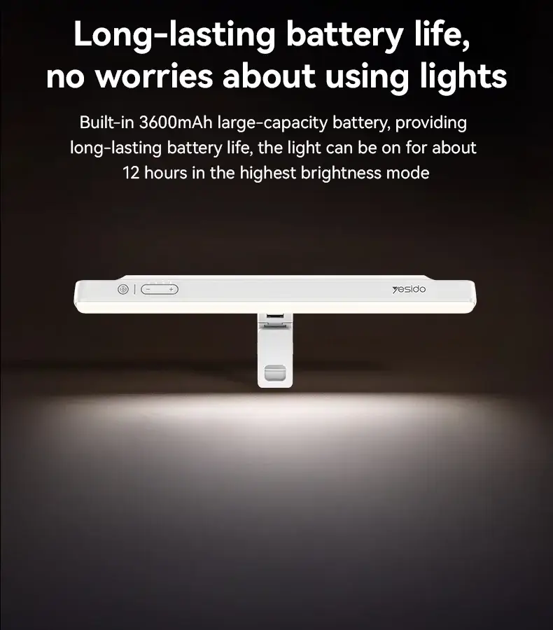 yesido dh11 borderless led desk lamp white