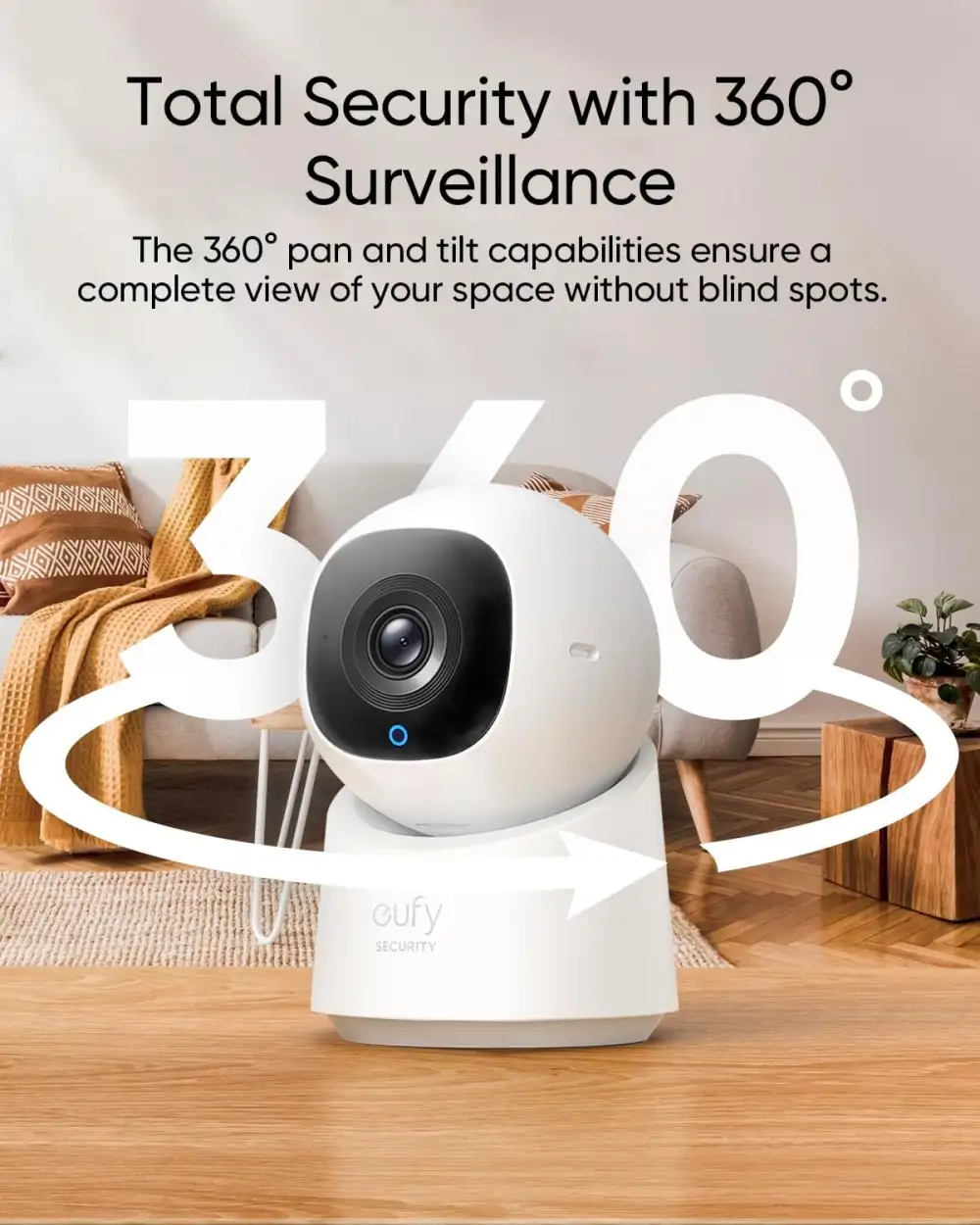 Eufy C220 WiFi security camera smart design with compact body